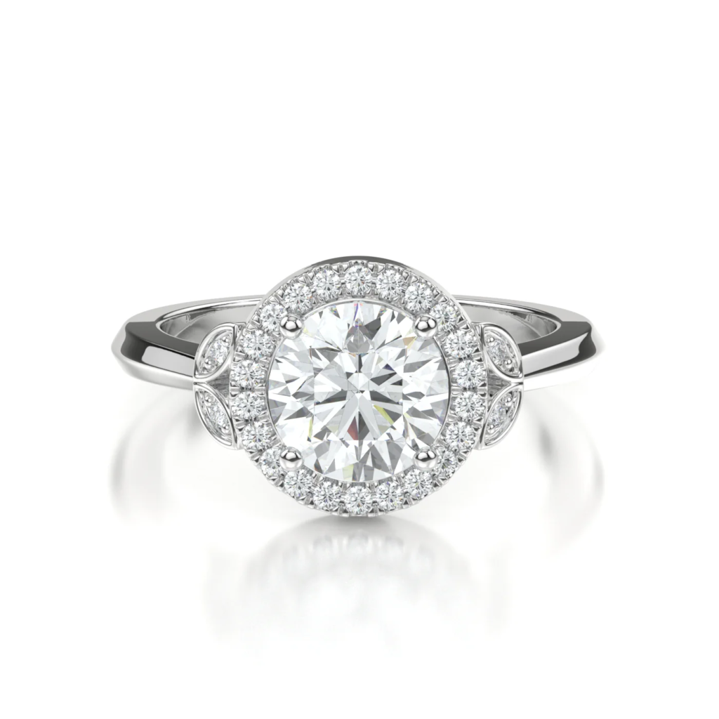 Zoe Engagement Ring in 18K white gold